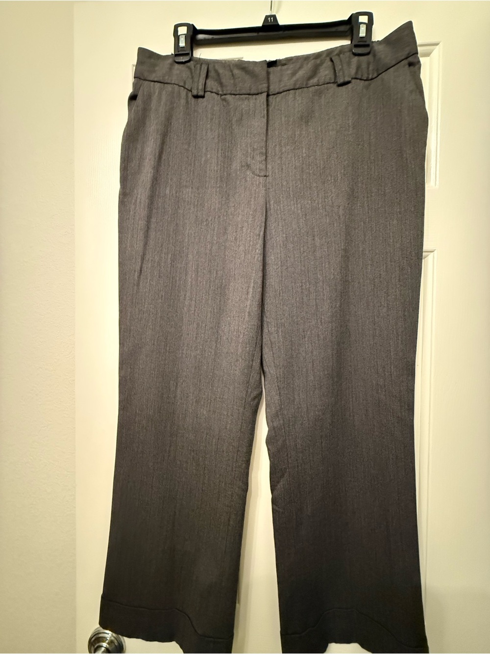 Alfani Gray Herringbone Pinstripe Trousers Size 12 Business Casual Pants